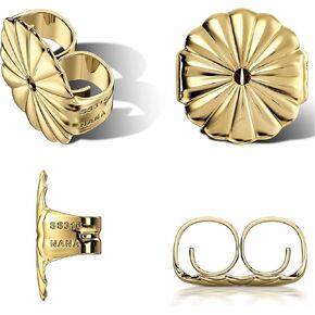 3 Pairs Premium Hypoallergenic Earring Backs, SS316 Surgical Stainless Steel & 925 Sterling Silver in Kuwait