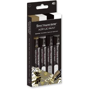 Spectrum Noir SN-ACPM-PAS4 Water Based Blendable Acrylic Paint Marker Fast Drying and Opaque Perfect for Layering-Fine Bullet Tip-Pastel (4 Pen Pack) 4 Piece in Kuwait