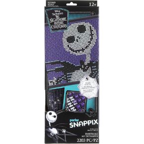 Perler 80-57008 Tim Burton's The Nightmare Before Christmas Jack Skellington Snappix Bead Craft Kit with Pattern, 12" x 12", Multicolor, 2204pcs
