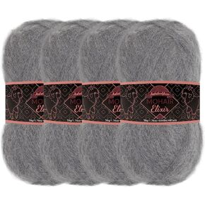 JubileeYarn Mohair Elixir Yarn - Baby Wool Blend - 50g/Skein - Piña Colada - 2 Skeins