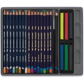 Derwent Colored Pencils, Watercolor, Water Color Pencils, Drawing, Art, Metal Tin, 12 Count (0700303)