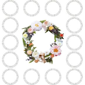 Pack of 15 Metal Wire Wreath Frames (16 Inch) Round Wire Wreath Rings, Christmas Floral Wreath Frame Bulk for Making DIY New Year Festival Decoration Rings, Dark Green in Kuwait