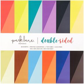 ورق بطاقات مقاس 12 × 12، 48 ورقة - بطاقات متعددة الألوان مزدوجة الجوانب، أوراق منسوجة - ورق قصاصات سميك للحرف اليدوية وصناعة البطاقات in Kuwait