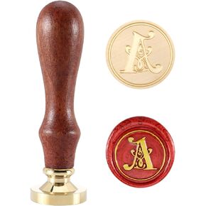 S Wax Seal Stamp, Yoption Vintage Retro Brass Head Wooden Handle Gothic Font Letter S Initial Sealing Wax Stamp Classic Wax Seal Stamp (S)