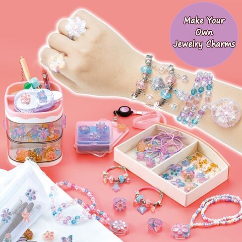 Ingooood Resin Casting Shaker Molds Set,Make Your Own Rings,Keychains,Badges, Pendants Earring,Jewelry Casting Molds Fun Weekend or Sleepover Activity,Great Bead Kit for Kids and Beginners in Kuwait