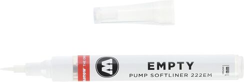 Molotow Empty Softliner Marker, 1mm Brush Tip, Compatible with Most Paints and Inks (211.011), Clear in Saudi Arabia