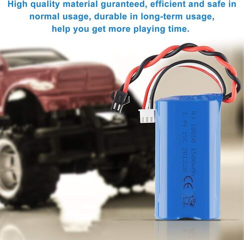 7.4V 1500mAh Li-ion Battery 15C SM Plug Rechargeable Battery with USB Charger for RC Car Boat Spare Parts Accessories in Kuwait