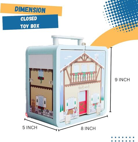 مجموعة اللعب جاك رابيت كرييشنز (شاليه للتزلج) مجموعة مكونة من 16 قطعة - ألعاب لعب محمولة - تتضمن نزل التزلج والمتزلجين وألواح التزلج على الجليد ودوريات التزلج والحيوانات - مصنوعة من الخيزران الصديق للبيئة - للأعمار من 3 سنوات فما فوق in Kuwait