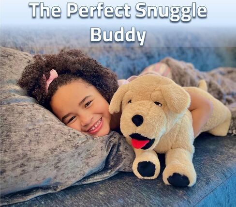 Cuddables كبير بوزن 3.5 رطل للكلب الذهبي المحشو مع أو بدون الخزامى المهدئ - وسادة رمي الحيوانات الفخمة الموزونة - هدية رائعة للبالغين والأطفال على حد سواء in Saudi Arabia