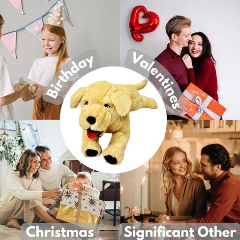 Cuddables كبير بوزن 3.5 رطل للكلب الذهبي المحشو مع أو بدون الخزامى المهدئ - وسادة رمي الحيوانات الفخمة الموزونة - هدية رائعة للبالغين والأطفال على حد سواء in Saudi Arabia