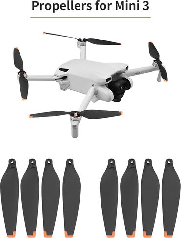 24 قطعة مراوح صغيرة 3 مع براغي متوافقة مع ملحقات استبدال أجنحة الشفرات الثلاثة DJI Mini (برتقالي) in Kuwait