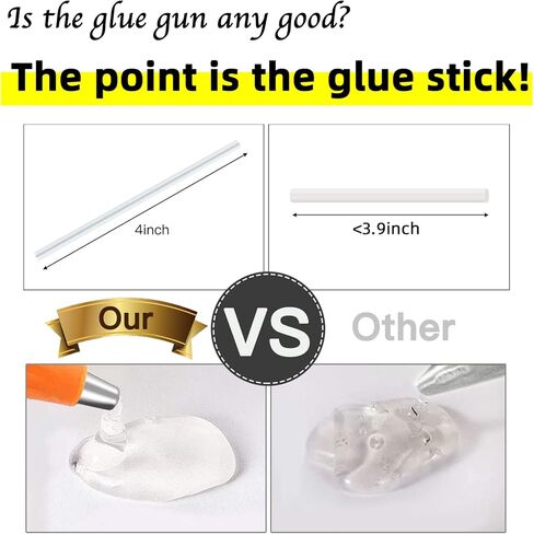 ليوماي 200 قطعة من عصي الغراء الساخن الصغيرة لمسدس الغراء الصغير، 5.5 انش طول × 0.27 انش قطر، عصي صمغ صغيرة متوافقة مع جميع مسدسات الغراء الصغيرة، شفافة in Kuwait