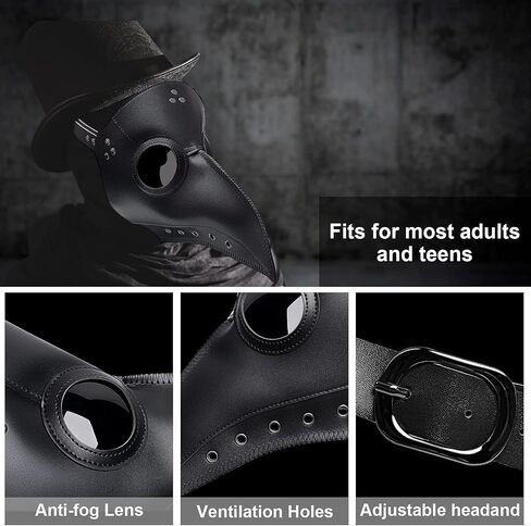 Plague Doctor Masks Long Nose Beak Party Cosplay Steampunk Bird Mask Halloween Mask Costume Props in Saudi Arabia
