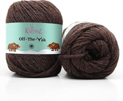 خيوط صوف ناعمة ورقيقة للغاية من Off-The-Yak للحياكة والكروشيه، وزن ثقيل/أران #4، 25% ياك، 50% صوف، 25% أكريليك، 3 شلات في كل عبوة، 360 ياردة/300 جرام (تفاح أحمر) in Saudi Arabia