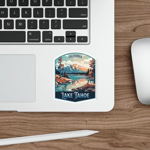 Lake Tahoe Sticker California Wilderness Hiking Decal Vinyl Small Waterproof for Water Bottle Mug Passport Book Scrapbook Notebook Laptop Tumbler Skateboard Computer Phone Size 4" Funny Gift in Saudi Arabia