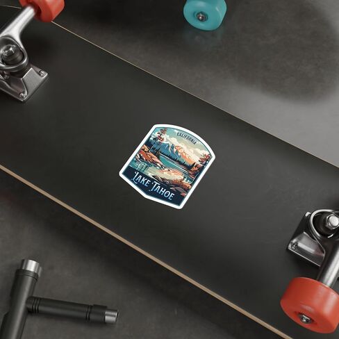 Lake Tahoe Sticker California Wilderness Hiking Decal Vinyl Small Waterproof for Water Bottle Mug Passport Book Scrapbook Notebook Laptop Tumbler Skateboard Computer Phone Size 4" Funny Gift in Saudi Arabia