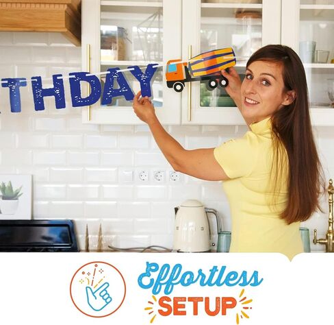 مجموعة لوازم حفلات أعياد الميلاد | ديكورات النقل للرضع والأطفال الصغار والشاحنات والسيارات والجرار - أكواب وألواح ولافتات ومناديل مفرش المائدة - ديكورات للأولاد والبنات - تكفي 25 شخصًا in Kuwait