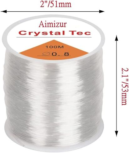 328ft 1mm Clear Bead Cord Bracelet Beading Thread Crystal Elastic Stretch Thread for Bracelets Beads Jewelry Making (1mm) in Saudi Arabia