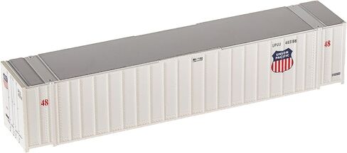 Walthers SceneMaster 48' Ribbed Side Container-Union Pacific(R) (White, Shield Logo) 949-8460 HO Scale Model Railroad - Freight Model in Kuwait
