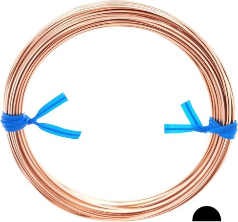 20 Gauge, 14/20 Rose Gold Filled Wire Half Hard (Half Round) 14K Pink Gold Filled Wire Made in USA - 5FT by CRAFT WIRE in Kuwait
