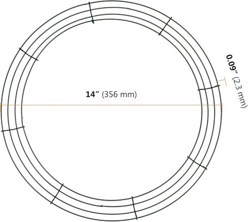 Pack of 15 Metal Wire Wreath Frames (16 Inch) Round Wire Wreath Rings, Christmas Floral Wreath Frame Bulk for Making DIY New Year Festival Decoration Rings, Dark Green in Kuwait