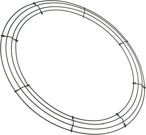 Pack of 15 Metal Wire Wreath Frames (16 Inch) Round Wire Wreath Rings, Christmas Floral Wreath Frame Bulk for Making DIY New Year Festival Decoration Rings, Dark Green in Kuwait