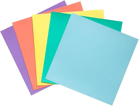 ورق بطاقات مقاس 12 × 12، 48 ورقة - بطاقات متعددة الألوان مزدوجة الجوانب، أوراق منسوجة - ورق قصاصات سميك للحرف اليدوية وصناعة البطاقات in Kuwait