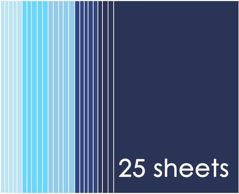 بايدسي 25 قطعة متنوعة من البطاقات الزرقاء 8.5 × 11 انش، ورق كرافت فارغ للحرف اليدوية وصنع البطاقات والحفلات والمدرسة واللوازم المكتبية in Kuwait