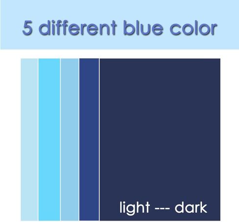 بايدسي 25 قطعة متنوعة من البطاقات الزرقاء 8.5 × 11 انش، ورق كرافت فارغ للحرف اليدوية وصنع البطاقات والحفلات والمدرسة واللوازم المكتبية in Kuwait