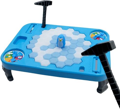 Save Penguin Break Ice Frozen Game for Kids, Meroqeel Protect The Iceberg Penguins Trap on Ice Icebreaker Board Games Toy for Adults Family Childrens Kid Ages 4-8 with Replacement Cubes and Hammer in Kuwait