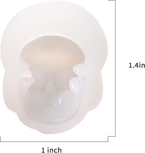 3 Pack Silicone Skull Molds Small Skull Resin molds Silicone Skeleton Skull Decor Epoxy Resin Mold Silicone molds for Resin Candle Decoration, Cake Decoration, Bracelet, Cake, Halloween in Kuwait