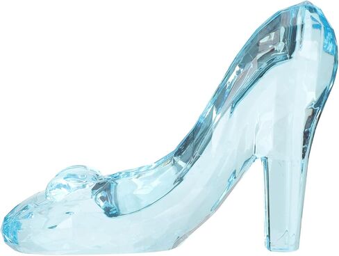 USHOBE كريستال أحذية عالية الكعب الحلي الزجاج الأحذية الديكور لعيد ميلاد حفل زفاف سطح المكتب ديكور الأزرق in Kuwait