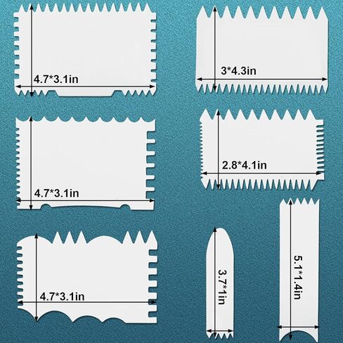 أدوات مسح من الأكريليك متعددة الوظائف متعددة الوظائف من Craftshou ، 14 قطعة من أدوات مسح الطلاء البلاستيكية لإكسسوارات طلاء الأكريليك in Kuwait