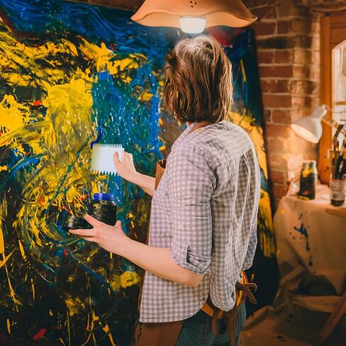 أدوات مسح من الأكريليك متعددة الوظائف متعددة الوظائف من Craftshou ، 14 قطعة من أدوات مسح الطلاء البلاستيكية لإكسسوارات طلاء الأكريليك in Kuwait