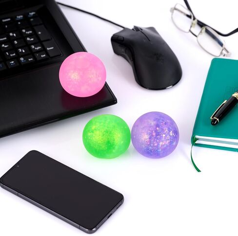 Nutty Toys Sensory Stress Balls for Kids & Adults - 3 Large Squishy Sugar Dough Fidgets, Top Teen Boy Girl Christmas Stocking Stuffers Gifts Idea 2023 in Kuwait