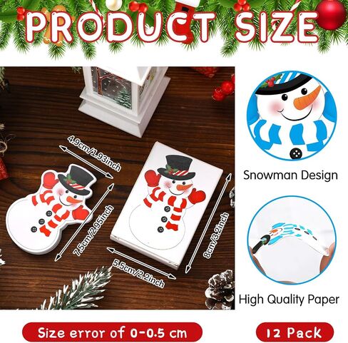 Foilswirl 12 طابقًا من أوراق لعب عيد الميلاد على شكل رجل ثلج، بطاقات لعب صغيرة على شكل رجل ثلج، مجموعة بطاقات لعب صغيرة لأنشطة بطاقات عيد الميلاد، لوازم حفلات الكريسماس، ألعاب تخزين المواد in Kuwait