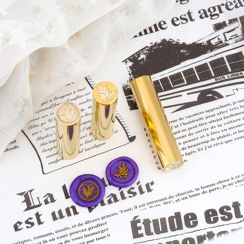 ختم شمع منقوش على الوجهين من Mornajina، مع طوابع شمع الحب/ختم شمع نجمة القمر، ختم شمع نحاسي صغير 15 مم، ختم شمع مع الحب، مغلف مناسب، تزيين تغليف الهدايا in Kuwait