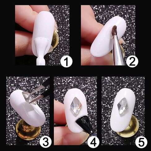 Yatinkim 810 قطعة من أحجار الراين الحمراء لفن الأظافر مجموعة الحرف اليدوية للوجه والأحجار الكريمة مجوهرات الأظافر سحر المانيكير تصميم لوازم المكياج إكسسوارات قلم شمع لامع in Kuwait