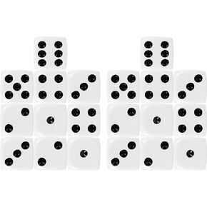 مجموعة من 20 مكعب نرد دائري الشكل بستة جوانب - مثالي لـ Yahtzee، Scribbage، Craps، Liar's Dice، Farkle، وأكثر من ذلك بكثير - لعبة يجب اقتناؤها في الليل - علامة Black Duck التجارية! in Kuwait