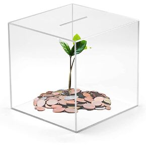 جرة توفير النقود والعملات المعدنية من NEIMAGDND، صندوق آمن أكبر للأطفال، يمكن فقط توفير توفير الأكريليك الذي لا يمكن إخراجه، تزيين المنزل للبالغين والأطفال في أعياد الميلاد in Kuwait