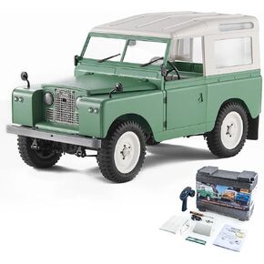 EAZYRC x FMS 1/12 Land Rover RC Car RTR مع اللون الأخضر المرخص، 4WD للطرق الوعرة المقاومة للماء نماذج سيارات RC مع جهاز تحكم عن بعد 2.4 جيجا هرتز، ضوء LED وسطح صلب، بطارية للرجال والنساء in Kuwait
