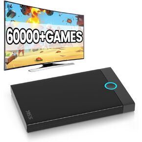 وحدة تحكم ألعاب Bearway Retro 500G HDD - وحدة تحكم ألعاب فيديو مع 60000+ ألعاب كلاسيكية، محرك أقراص ثابتة خارجي متوافق مع 70+محاكيات وألعاب ثلاثية الأبعاد، وحدة تحكم فائقة لنظام التشغيل Windows 8.1/10/11، SATA 3.0 in Kuwait