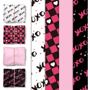 نيكرو هوم 24 قطعة من المناديل الورقية لهدايا عيد الحب، ورق تغليف فني على شكل قلب لعيد الحب لاكياس الهدايا والحرف اليدوية (20 × 15 انش) in Kuwait