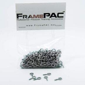 Small Screw Eye Hooks [200 Pcs] - (AKA Picture Hanging Hardware, Picture Frame Hanger, Picture Hanger Hooks, Picture Hooks for Hanging)