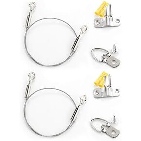 Adjustable Picture Hanging Wire Kit with Hooks | Pack of 2 | 0.5 Meter | Hold Up to 10 kg | Heavy Duty Stainless Steel Wire Rope for Hanging Mirror, Picture Frames, Lamp | Best for Art Gallery in Saudi Arabia