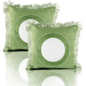 قطعتان من أكياس وسائد التسامي، أغطية وسائد فارغة مقاس 22 × 18 بوصة مع سحاب غير مرئي على شكل قلب أغطية وسائد مخملية ناعمة للاستخدام بنفسك وطباعة نقل الحرارة (بدون حشوات وسادة) in Kuwait