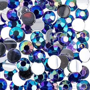 John Bead 1000 Pieces 8mm (SS39), Aqua, Acrylic Round Flat Back Rhinestones for Jewelry Making, DIY Crafts, Nail Art, Face Makeup, Clothes in Saudi Arabia