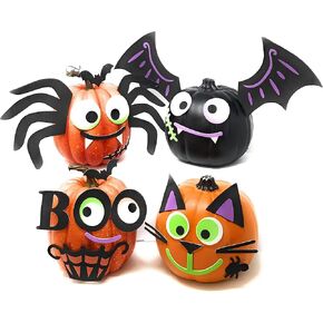 Funiverse Mega Bulk Pack 126 Piece Foam Halloween Pumpkin Decorating Craft Kit Stickers - Makes 16 Pumpkins (Pumpkins Not Included) in Kuwait