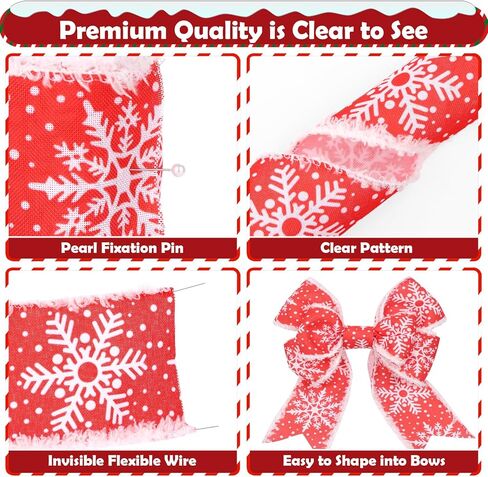 modacraft 8 لفة شريط عيد الميلاد السلكية 2.5 بوصة × 52 ياردة، شريط Grinch لأقواس اكاليل الزهور DIY، شريط ديكور عيد الميلاد لتغليف الهدايا DIY، Grinch ديكورات شجرة عيد الميلاد ديكور المنزل للعطلات in Kuwait