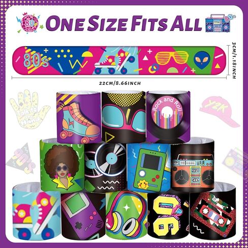 60 قطعة من اساور هدايا الحفلات الثمانينيات والتسعينيات، اساور معصم للثمانينيات والتسعينيات من الثمانينيات والتسعينات، لوازم تزيين عيد الميلاد للاطفال والبالغين in Kuwait